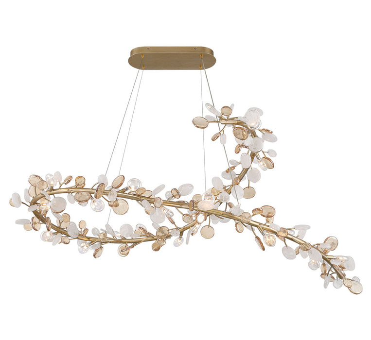 Pisa 22 Light Ovalval Led Chandelier Antique Gold | 12223-057