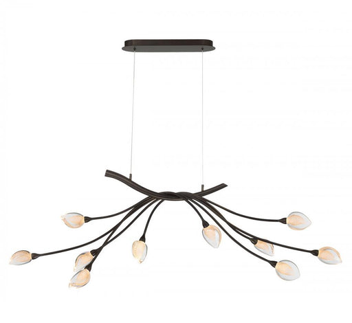 Modena, 10 Light Oval Led Chandelier, Black With Gold Accent | 12234-043