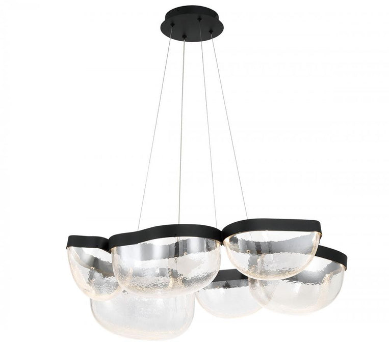 Aveah, 6 Light Led Chandelier, Sand Black | 12237-08