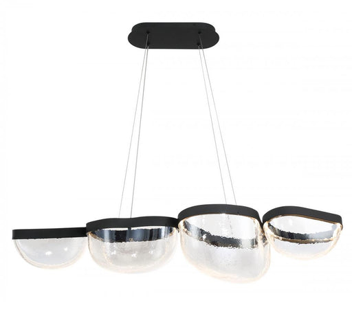 Aveah, 4 Light Linear Led Chandelier, Sand Black | 12238-08