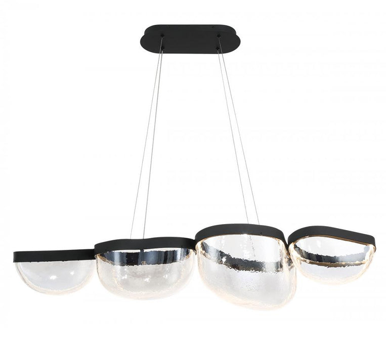 Aveah, 4 Light Linear Led Chandelier, Sand Black | 12238-08