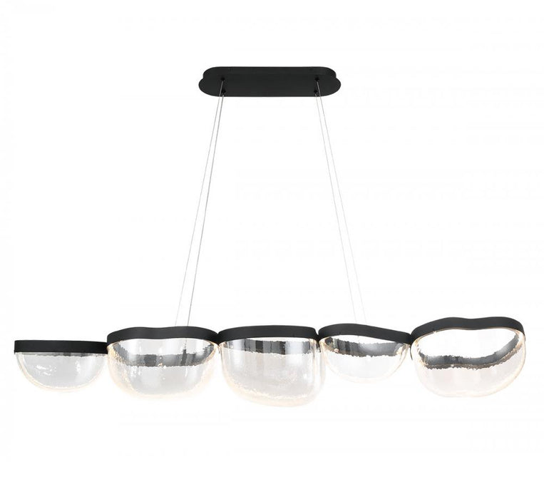 Aveah, 5 Light Linear Led Chandelier, Sand Black | 12239-08