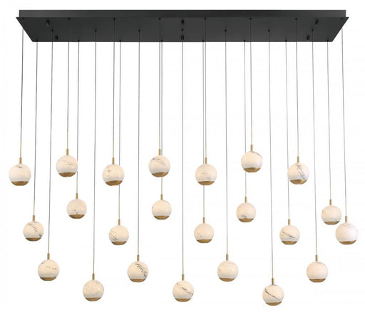 Baveno, 23 Light Rectangular Led Chandelier, Matte Black | 12241-02