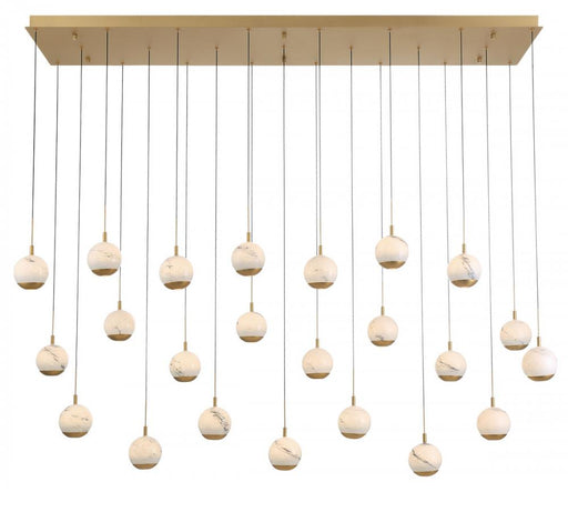 Baveno, 23 Light Rectangular Led Chandelier,painted Antique Brass | 12241-030