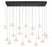 Adelfia, 20 Light Rectangular Led Chandelier, Matte Black | 12242-02