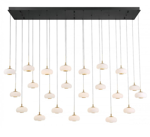 Adelfia, 23 Light Rectangular Led Chandelier, Matte Black | 12243-02
