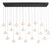 Adelfia, 23 Light Rectangular Led Chandelier, Matte Black | 12243-02