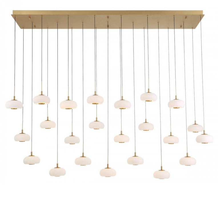 Adelfia, 23 Light Rectangular Led Chandelier,painted Antique Brass | 12243-030