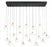 Manarola, 20 Light Rectangular Led Chandelier, Matte Black | 12244-02