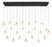 Manarola, 23 Light Rectangular Led Chandelier, Matte Black | 12245-02