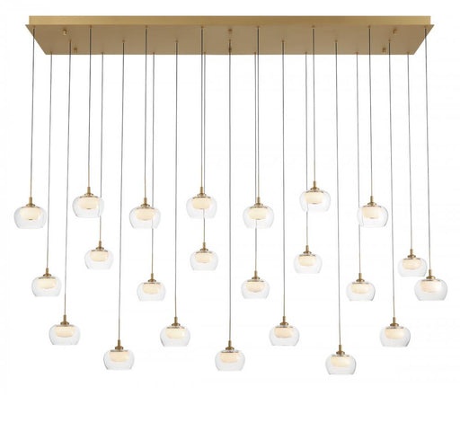 Manarola, 23 Light Rectangular Led Chandelier, Painted Antique Brass | 12245-030