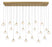 Manarola, 23 Light Rectangular Led Chandelier, Painted Antique Brass | 12245-030