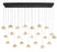Calcolo, 23 Light Rectangular Led Chandelier, Matte Black | 12246-02