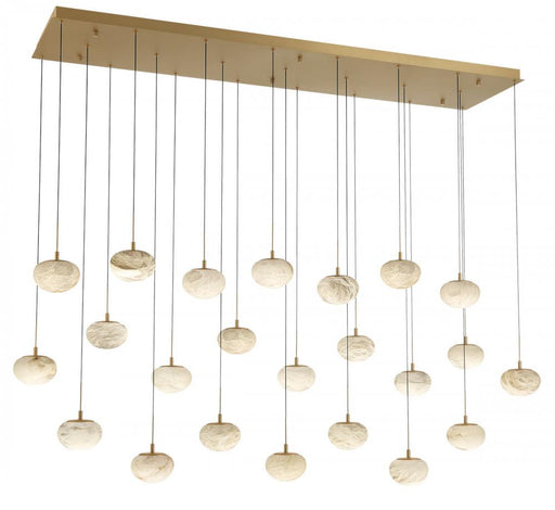 Calcolo, 23 Light Rectangular Led Chandelier, Painted Antique Brass | 12246-030