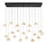 Calcolo, 20 Light Rectangular Led Chandelier, Matte Black | 12247-02