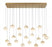 Calcolo, 20 Light Rectangular Led Chandelier, Painted Antique Brass | 12247-030