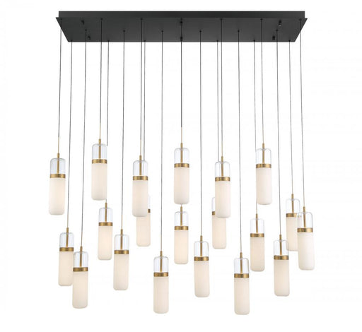 Verona, 20 Light Rectangular Led Chandelier, Matte Black | 12248-02
