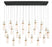 Verona, 23 Light Rectangular Led Chandelier, Matte Black | 12249-02