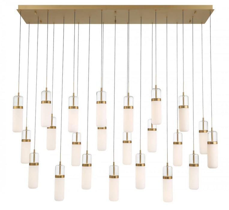 Verona, 23 Light Rectangular Led Chandelier, Painted Antique Brass | 12249-030
