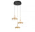 Mantova,3 Light Led Pendant, Matte Black | 12253-02