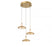Mantova,3 Light Led Pendant, Painted Antique Brass | 12253-030