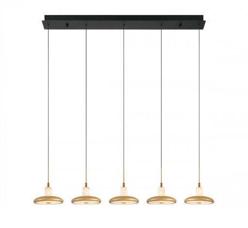 Mantova, 5 Light Linear Led Chandelier, Matte Black | 12257-02