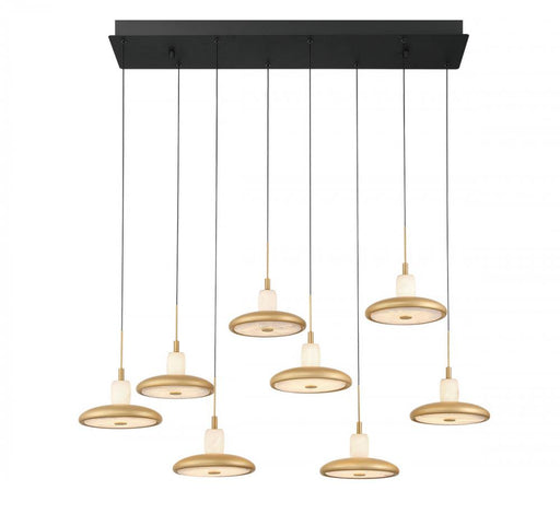 Mantova, 8 Light Rectangular Led Chandelier, Matte Black | 12258-02