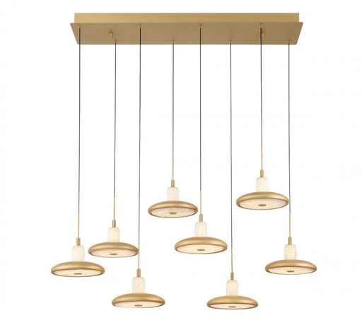 Mantova, 8 Light Rectangular Led Chandelier, Painted Antique Brass | 12258-030