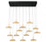 Mantova, 14 Light Rectangular Led Chandelier, Matte Black | 12259-02