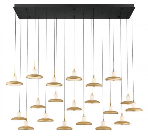 Mantova, 20 Light Rectangular Led Chandelier, Matte Black | 12260-02