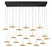 Mantova, 20 Light Rectangular Led Chandelier, Matte Black | 12260-02