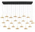 Mantova, 23 Light Rectangular Led Chandelier, Matte Black | 12261-02