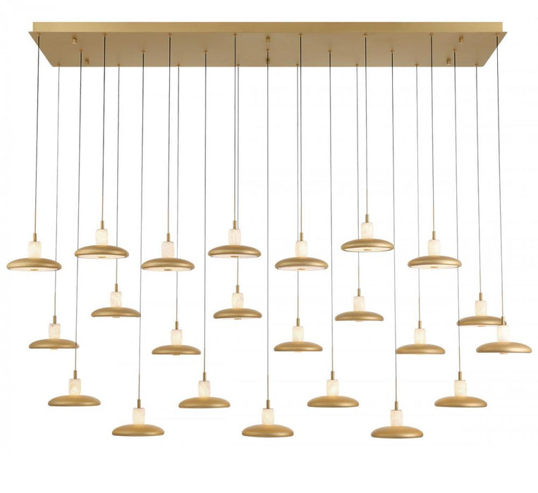 Mantova, 23 Light Rectangular Led Chandelier, Painted Antique Brass | 12261-030