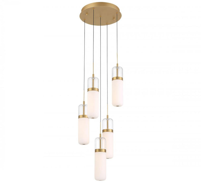 Verona, 5 Light Round Led Chandelier, Painted Antique Brass | 12264-030