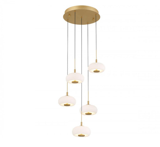 Adelfia, 5 Light Round Led Chandelier, Painted Antique Brass | 12265-030