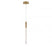 Gravina, 1 Light Led Pendant , Brushed Brass , Clear Crystal | 12269-037