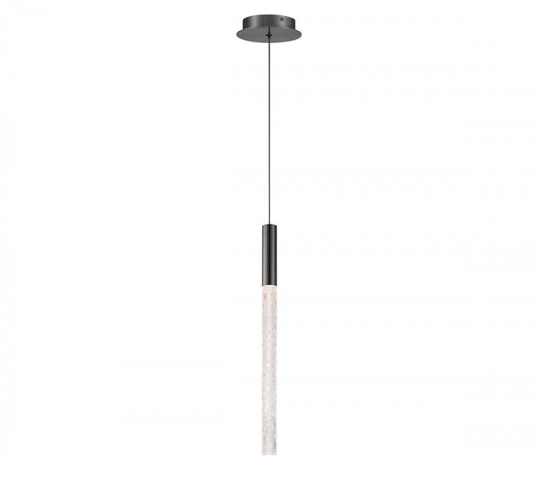Gravina, 1 Light Led Pendant , Brushed Gun Metal , Clear Crystal | 12269-048