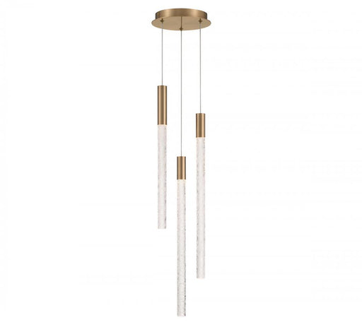 Gravina , 3 Light Led Chandelier, Brushed Brass, Clear Crystal | 12270-037