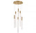 Gravina , 6 Light Led Chandelier, Brushed Brass, Clear Crystal | 12271-037