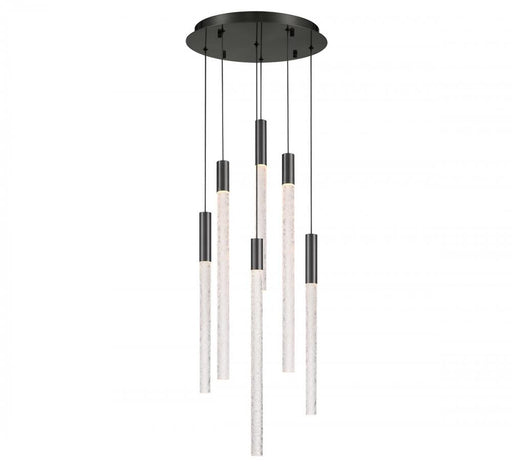 Gravina , 6 Light Led Chandelier, Brushed Gun Metal, Clear Crystal | 12271-048