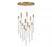 Gravina ,13 Light Led Chandelier, Brushed Brass, Clear Crystal | 12272-037