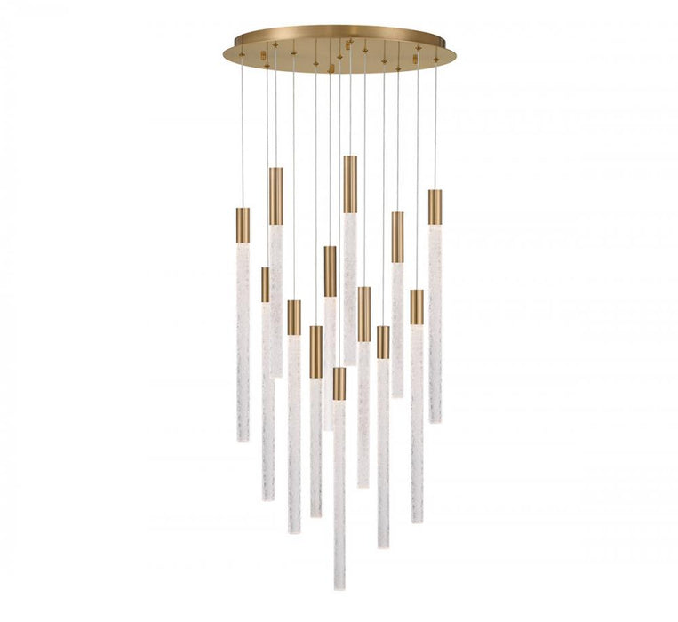 Gravina ,13 Light Led Chandelier, Brushed Brass, Clear Crystal | 12272-037