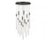 Gravina , 13 Light Led Chandelier, Brushed Gun Metal, Clear Crystal | 12272-048
