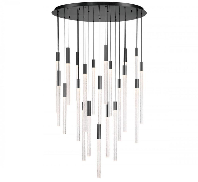 Gravina , 22 Light Led Chandelier, Brushed Gun Metal, Clear Crystal | 12273-048