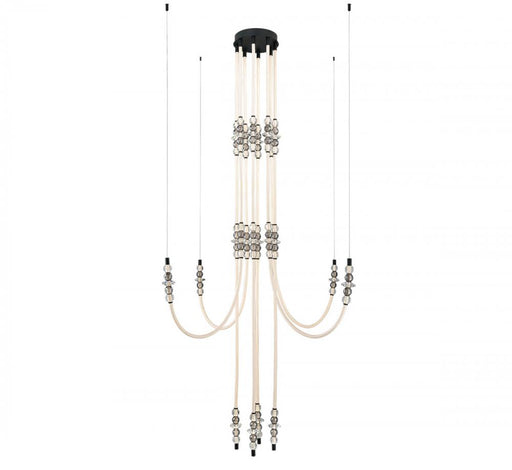 Alcamo, 8 Light Led Chandelier, Matte Black | 12285-02