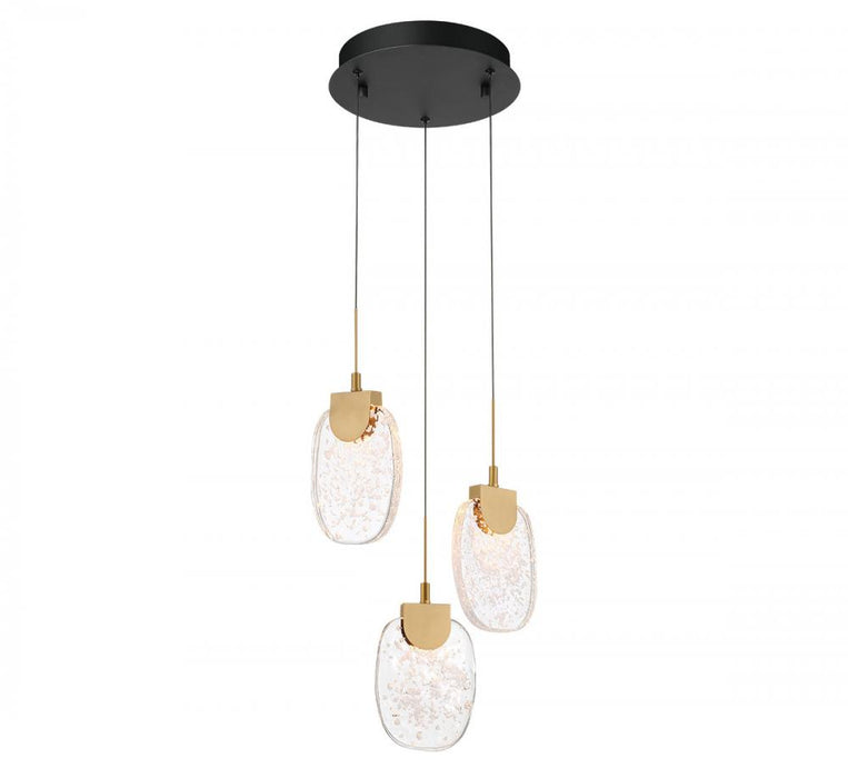 Castelo, 3 Light Led Pendant, Matte Black | 12288-02