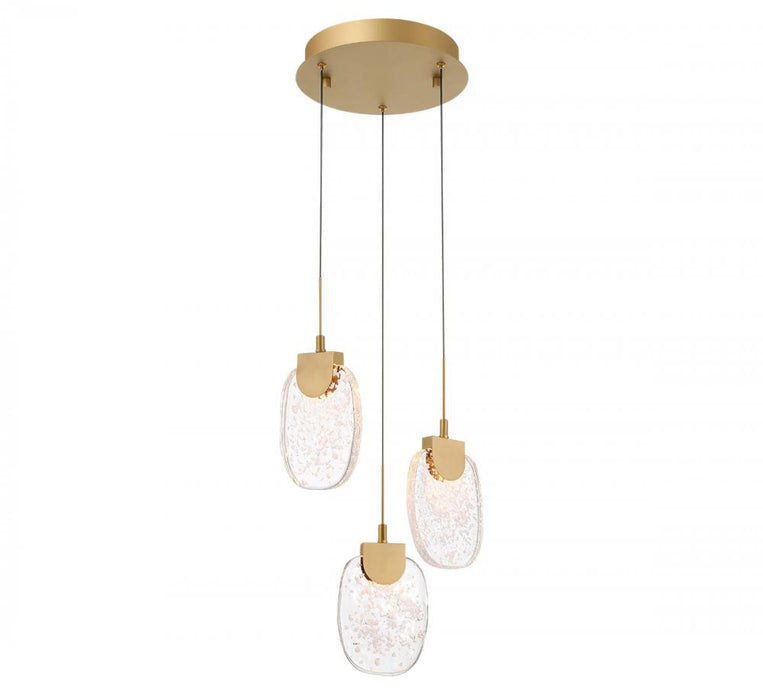 Castelo, 3 Light Led Pendant, Painted Antique Brass | 12288-030