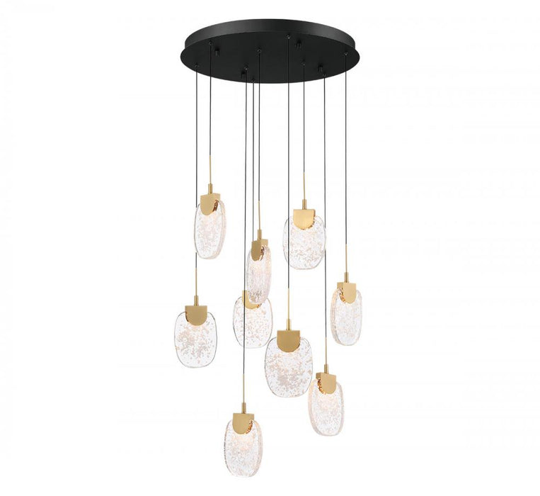 Castelo, 9 Light Round Led Chandelier, Matte Black | 12289-02