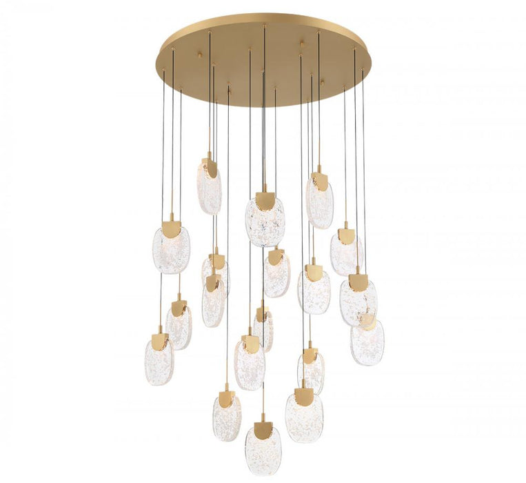 Castelo, 19 Light Round Led Chandelier, Painted Antique Brass | 12290-030