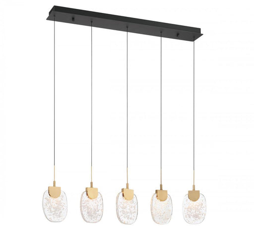 Castelo, 5 Light Linear Led Chandelier, Matte Black | 12292-02